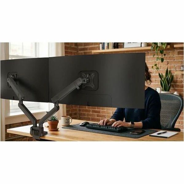 Dual 38" Mechanical Spring Monitor Arm Top Mount-Black, Up to 38" Monitor, Max Load up to 26.4 lbs each