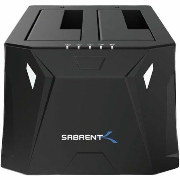 Sabrent USB Type-C SATA Dual Bay Hard Drive Docking Station with Offline Cloning - Thumbnail 4