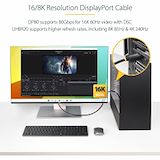 StarTech.com 3ft DisplayPort 2.1 Cable, VESA Certified DP80 DisplayPort Cable w/UHBR20/HDR/DSC 1.2a/HDCP 2.2, 16K/8K 60Hz, DP 2.1 Cord - Alternate-Image2