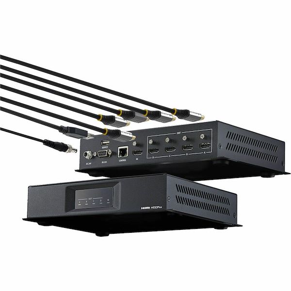 StarTech.com 2x2 HDMI Video Wall Controller, 4K 60Hz Input to 4x 1080p Output, 1 to 4 Port Multi-Screen Processor, RS-232/Ethernet Control