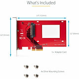 StarTech.com U.3 to PCIe Adapter Card, PCIe 4.0 x4 Adapter For 2.5" U.3 NVMe SSDs, SFF-TA-1001 PCI Express Add-in Card, TAA Compliant - Alternate-Image4