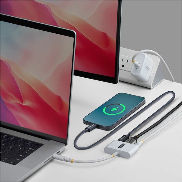 StarTech USB-C to HDMI Multiport Adapter with 140W PD Charging, 4K 60Hz HDMI, USB 5Gbps Hub, Mini Dock