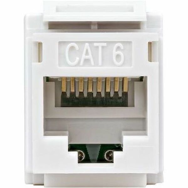 StarTech Cat6 Keystone Jack, 24-Pack RJ45 Ethernet Keystone Jacks, UTP Cat6 Wall Jack, 180-Degree 110 Punch Down, White