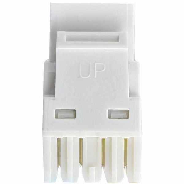 StarTech Cat6 Keystone Jack, 24-Pack RJ45 Ethernet Keystone Jacks, UTP Cat6 Wall Jack, 180-Degree 110 Punch Down, White