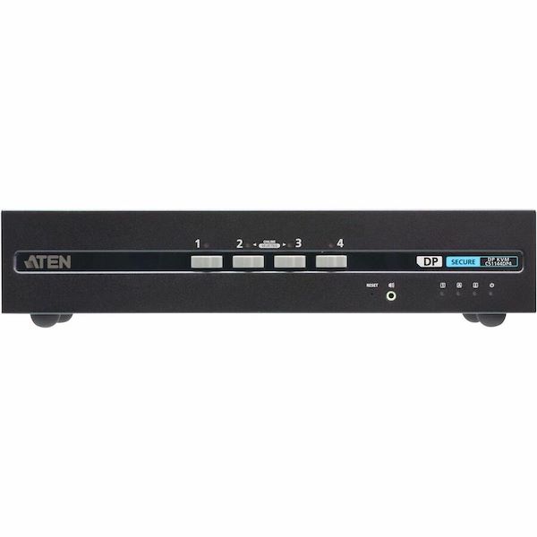 ATEN 4-Port USB DisplayPort/HDMI Dual Display Universal Secure KVM Switch Kit (PSD PP v4.0 Compliant) - Front