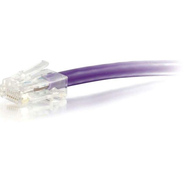 1ft Cat6 Non-Booted Unshielded (UTP) Network Patch Cable - Purple - Left