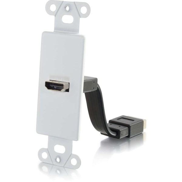 C2G HDMI Pass Through Decora Style Wall Plate - White - Original