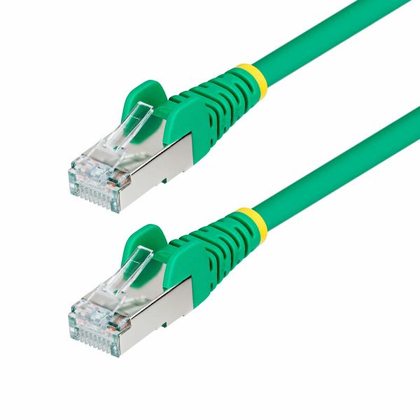 StarTech.com 1ft Green CAT6a Ethernet Cable, Snagless RJ45, 10G, 100W PoE, S/FTP, LSZH, 27AWG Pure Copper, 500MHz, Shielded Network Cord - Original