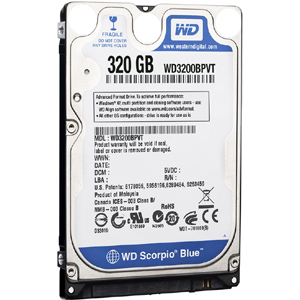 WD 320 GB 5400 RPM 2.5" WD3200BPVT SATA Internal Hard Drive Blue 